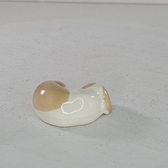 Vintage Szeiler England Puppy Dog Sleeping Miniature Figurine - Picture 3 of 7